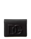 Dolce & Gabbana Calfskin Wallet With Dg Logo In Black
