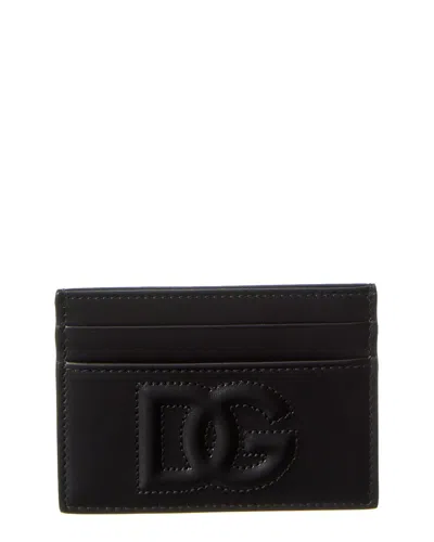 Dolce & Gabbana Signature Logo Card Holder In Black