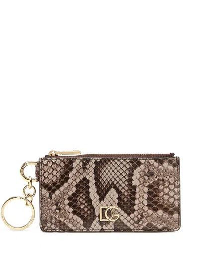 Dolce & Gabbana Snake Dg Wallet In Neutrals