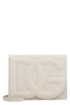 Dolce & Gabbana Dg Logo Leather Crossbody Bag In Beige