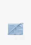 Dolce & Gabbana Dg Logo Leather Crossbody Bag In Light Blue