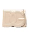Dolce & Gabbana Dg Logo Leather Crossbody Bag In Nude