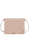 Dolce & Gabbana Dg Logo Crossbody Bag In Calf Leather In Powder