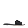 Dolce & Gabbana Dolce&gabbana Women Dg Logo Rubber Beachwear Sliders In Black