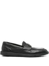 Dolce & Gabbana Dg Logo Leather Loafers In Black