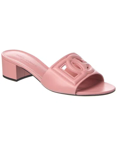 DOLCE & GABBANA DOLCE & GABBANA DG LOGO LEATHER MULE