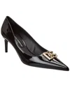Dolce & Gabbana Dg Logo Leather Pump In Black