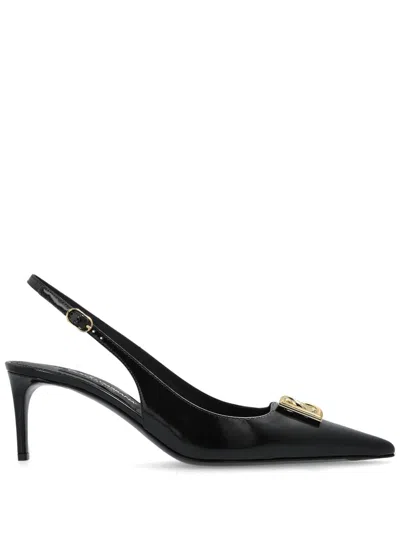 DOLCE & GABBANA DOLCE & GABBANA DG LOGO LEATHER PUMPS