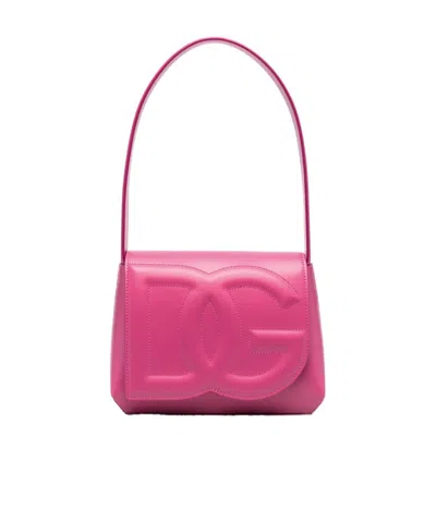 DOLCE & GABBANA DOLCE  GABBANA DG LOGO EMBOSSED SHOULDER BAG