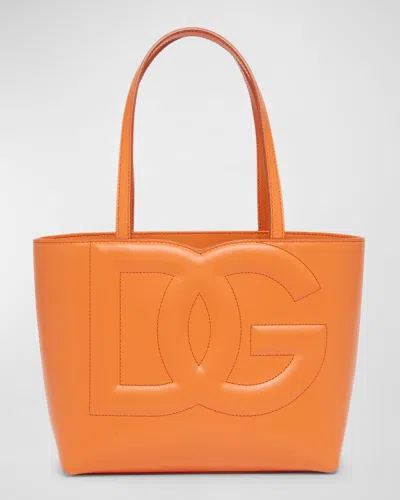 DOLCE & GABBANA DG LOGO LEATHER TOTE BAG