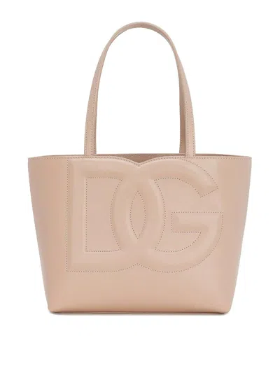 DOLCE & GABBANA DG LOGO LEATHER TOTE BAG