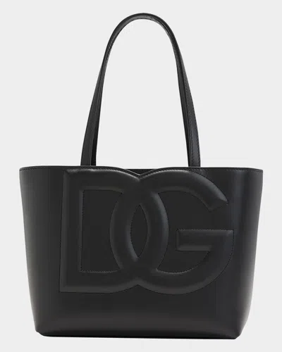 DOLCE & GABBANA DG LOGO LEATHER TOTE BAG
