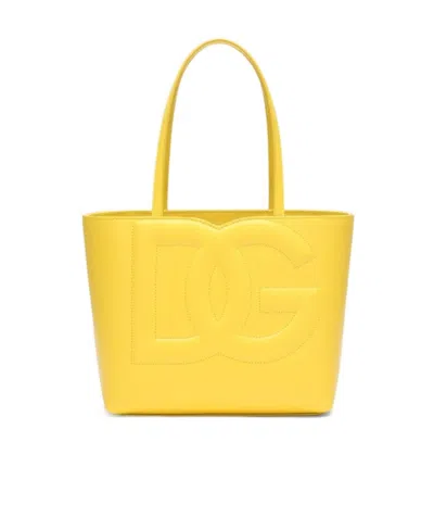 DOLCE & GABBANA DOLCE  GABBANA DG LOGO EMBOSSED SMALL TOTE BAG
