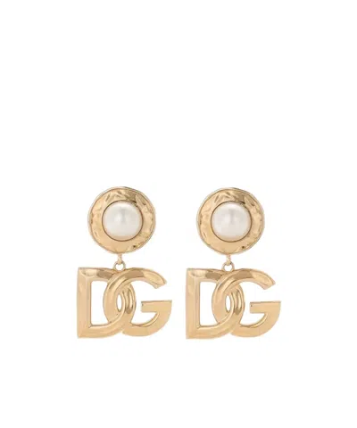 DOLCE & GABBANA DOLCE  GABBANA DG LOGO LETTERING EARRINGS