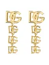 Dolce & Gabbana Gold Metal Multilogo Earrings In Gold