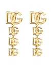 Dolce & Gabbana Long Earrings With Dg Multilogo In Gold