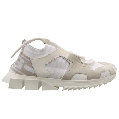 Pre-owned Dolce & Gabbana Dg Logo Low-top Lace Sneaker Shoes Sorrento White 42