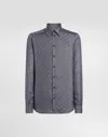 Dolce & Gabbana Dark Grey Silk Shirt In Gray