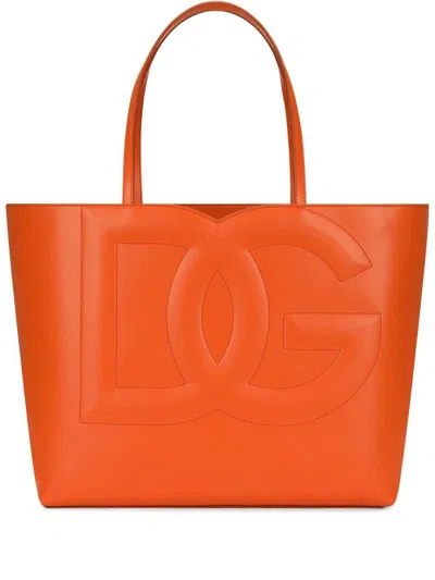 DOLCE & GABBANA DOLCE & GABBANA DG LOGO MEDIUM SHOPPING BAG