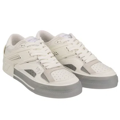 Pre-owned Dolce & Gabbana Dg Logo Men Leather Sneaker Sneakers Custom 2.zero White