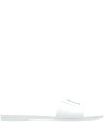 Dolce & Gabbana Dg Logo Mini Sandals For Women In White