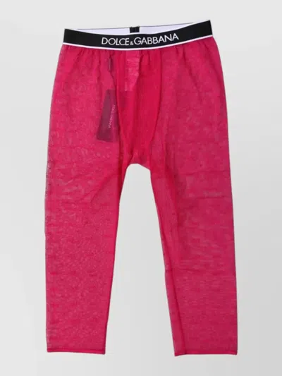Dolce & Gabbana Dg Logo Nylon Cropped Tights Underwear