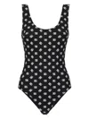 Dolce & Gabbana One-piece Racing Swimsuit With Dg Logo Print In Black