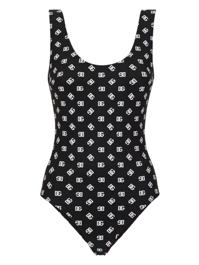 DOLCE & GABBANA DG-LOGO ONE-PIECE SWIMSUIT