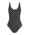 Dolce & Gabbana One-piece Racing Swimsuit With Dg Logo Print In Black