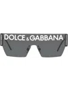 Dolce & Gabbana Dg Logo Oversized-frame Sunglasses In Schwarz
