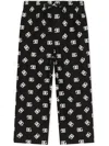 Dolce & Gabbana Logo-print Drawstring Trousers In Black