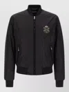 Dolce & Gabbana Dg Logo Patch Bomber Style Jacket In Multi