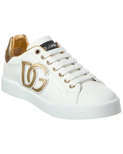 Dolce & Gabbana Dg Logo Patch Leather Sneaker