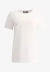 Dolce & Gabbana T-shirt With Logo Patch T-shirts White In White