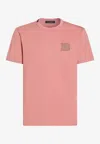 Dolce & Gabbana Cotton T-shirt With Patch In Pink