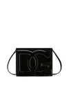 Dolce & Gabbana Elegant Dg Logo Patent Leather Crossbody Handbag In Black
