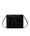 Dolce & Gabbana Elegant Dg Logo Patent Leather Crossbody Handbag In Black