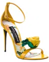 Dolce & Gabbana Patent Sandal In Yellow