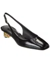 Dolce & Gabbana Dg Logo Patent Slingback Pump In Black