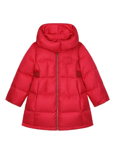 Dolce & Gabbana Kids' Dg-logo Patted Jacket In Pink
