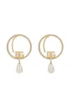 Dolce & Gabbana Logo-detail Hoop Cuffs In Gold