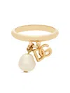 Dolce & Gabbana Dg Logo And Charms Engagement Ring In Gold