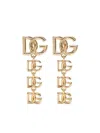 Dolce & Gabbana Logo Drop Earrings In Golden
