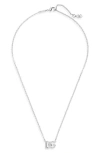 Dolce & Gabbana Silver Dg Logo Necklace In Argento/palladio