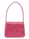 DOLCE & GABBANA DG LOGO PINK SHOULDER BAG IN 3D QUILTED LOGO DETAIL IN SMOOTH LEATHER WOMAN