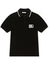 Dolce & Gabbana Embroidered-logo Polo Shirt In Black