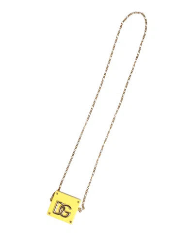 Dolce & Gabbana Dg Logo Plaque Airpods Case In Yellow