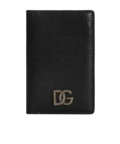 Dolce & Gabbana Leather Card Holder Card Holder Wallet In Black