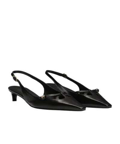 DOLCE & GABBANA DOLCE  GABBANA DG LOGO PLAQUE SLINGBACK PUMPS