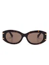 Dolce & Gabbana Dg Logo-plaque Sunglasses In Brown